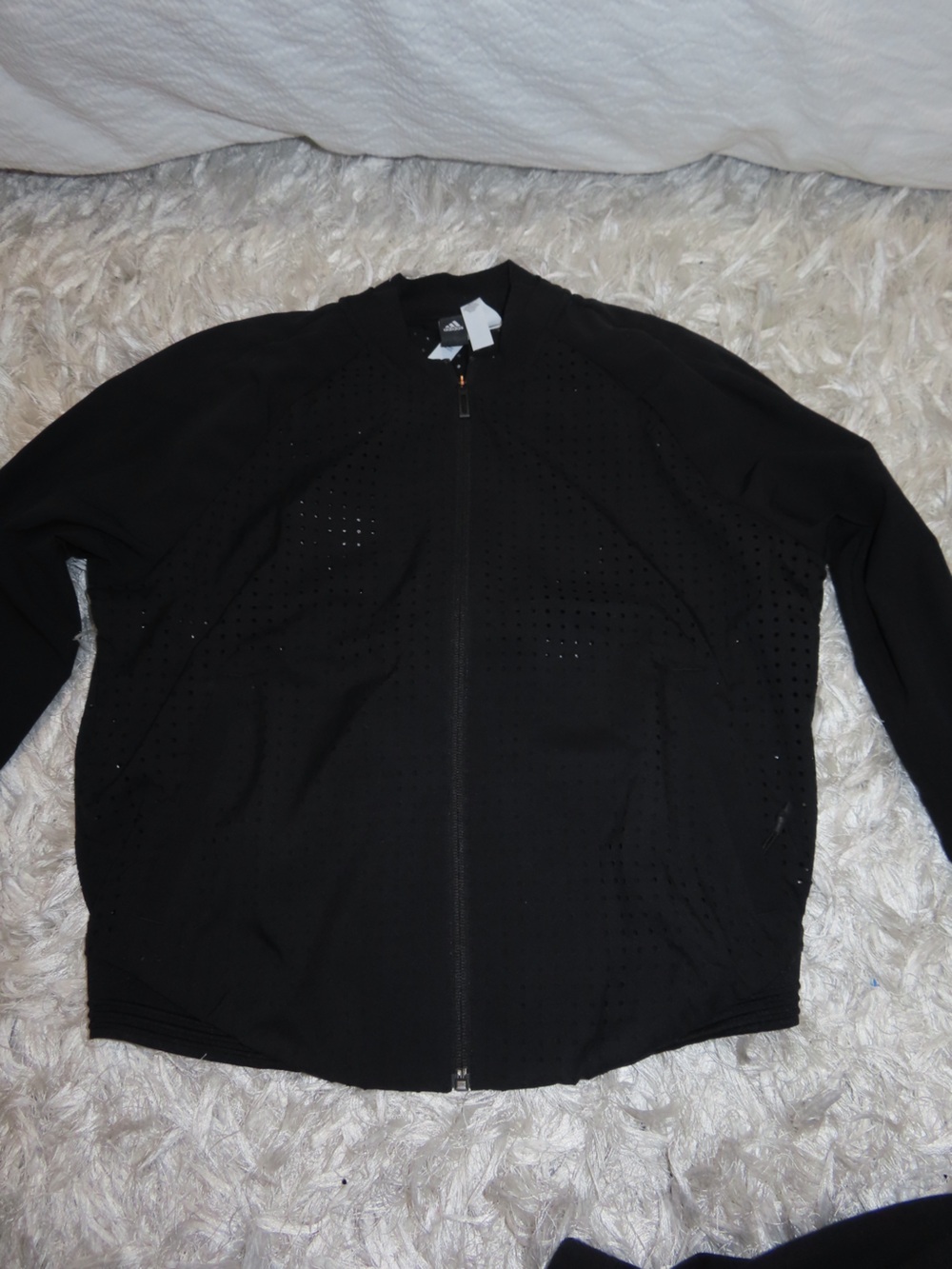 adidas Black Perforated Athletic Jacket